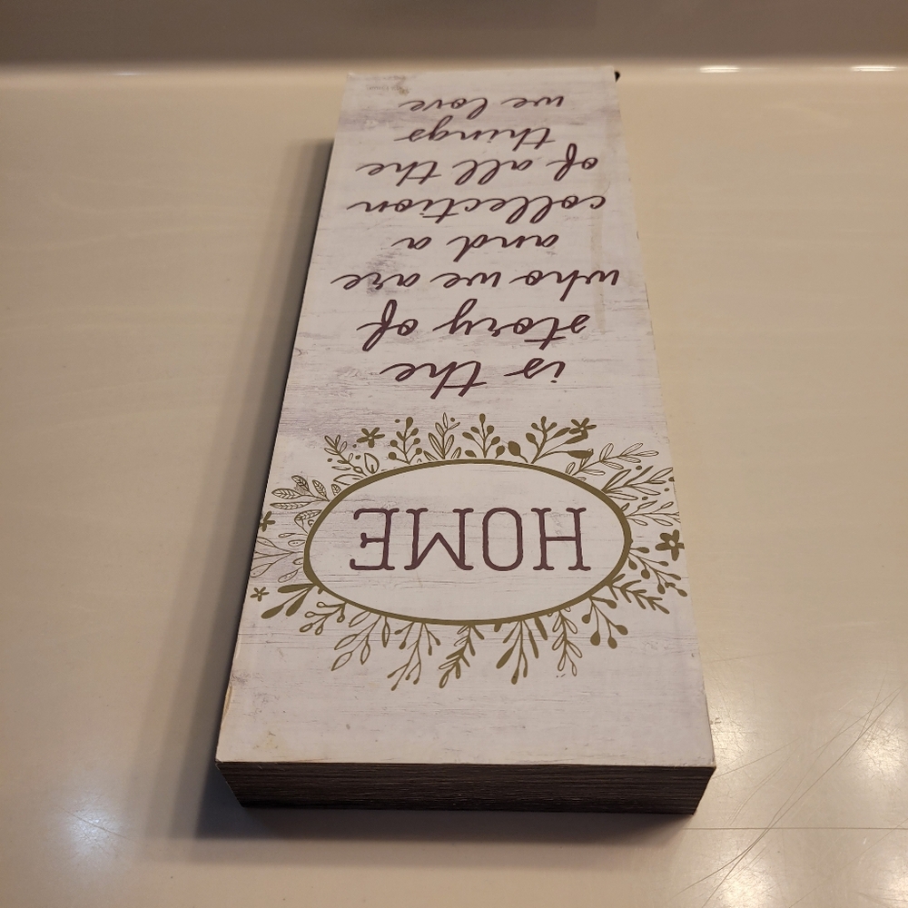 Home Is The Story...White Birch Look Wood Freestanding Devorative 3D Plaque - Picture 10 of 14
